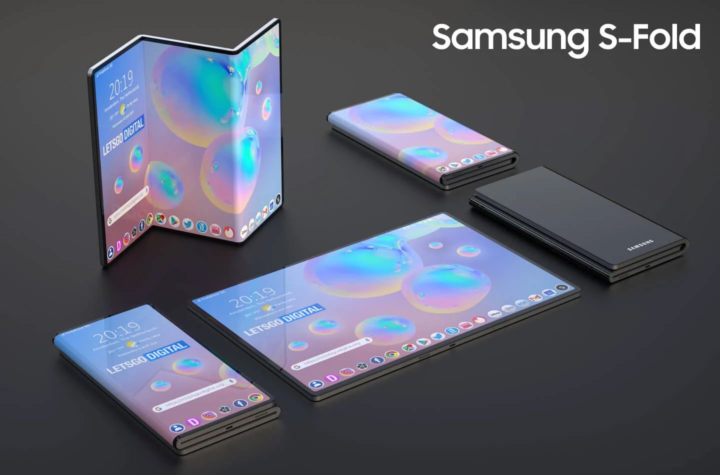 Conceptual design of Samsung clamshell phone