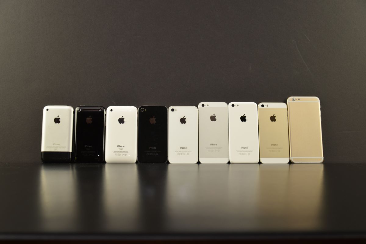 8 generations of iPhone along with the fake model of iPhone 6